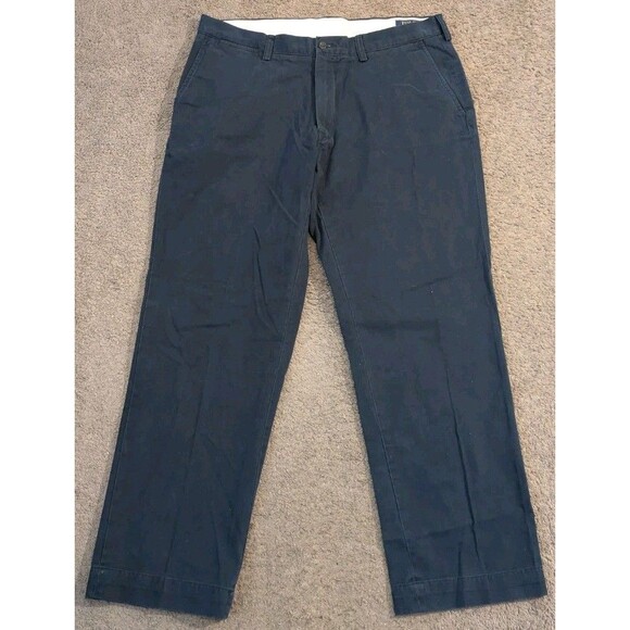 Polo Ralph Lauren Navy Blue Chino Khkai 100% Cotton Pants Men's 36x30 - Picture 1 of 7